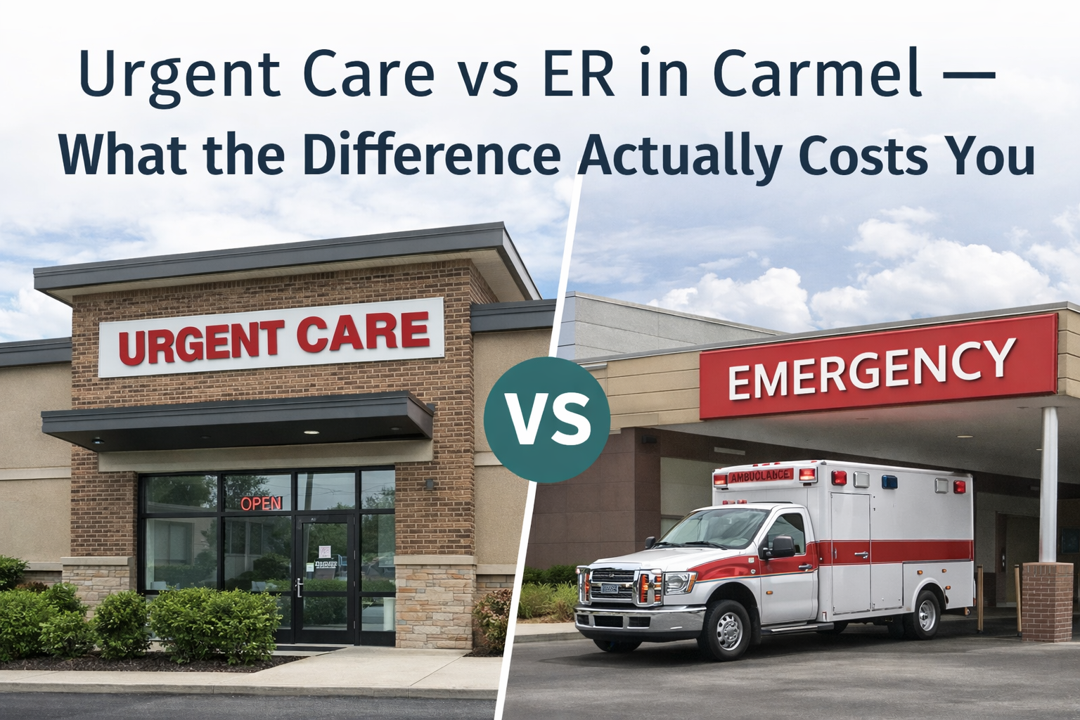 urgent care vs ER cost