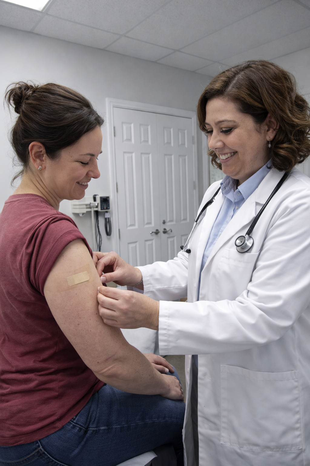 Dr. Lisa Clay, MD administering NAD+ injections at Monarch Medicine in Carmel, Indiana