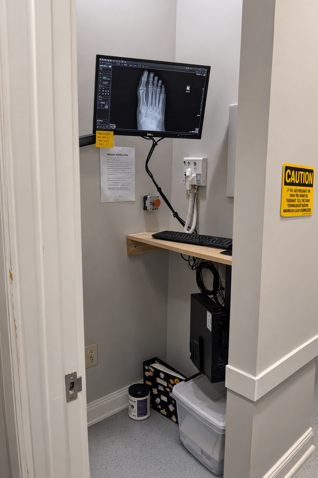 Sports injury treatment and foot X-ray review at Monarch Medicine Urgent Care in Carmel, Indiana.